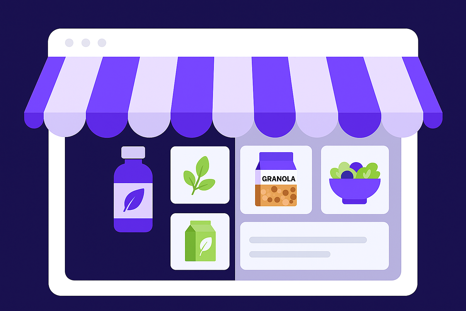 Visualización de una tienda online moderna y rápida en un portátil
